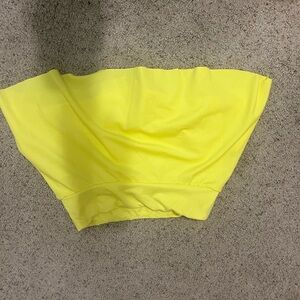 Bright Yellow Strapless Top